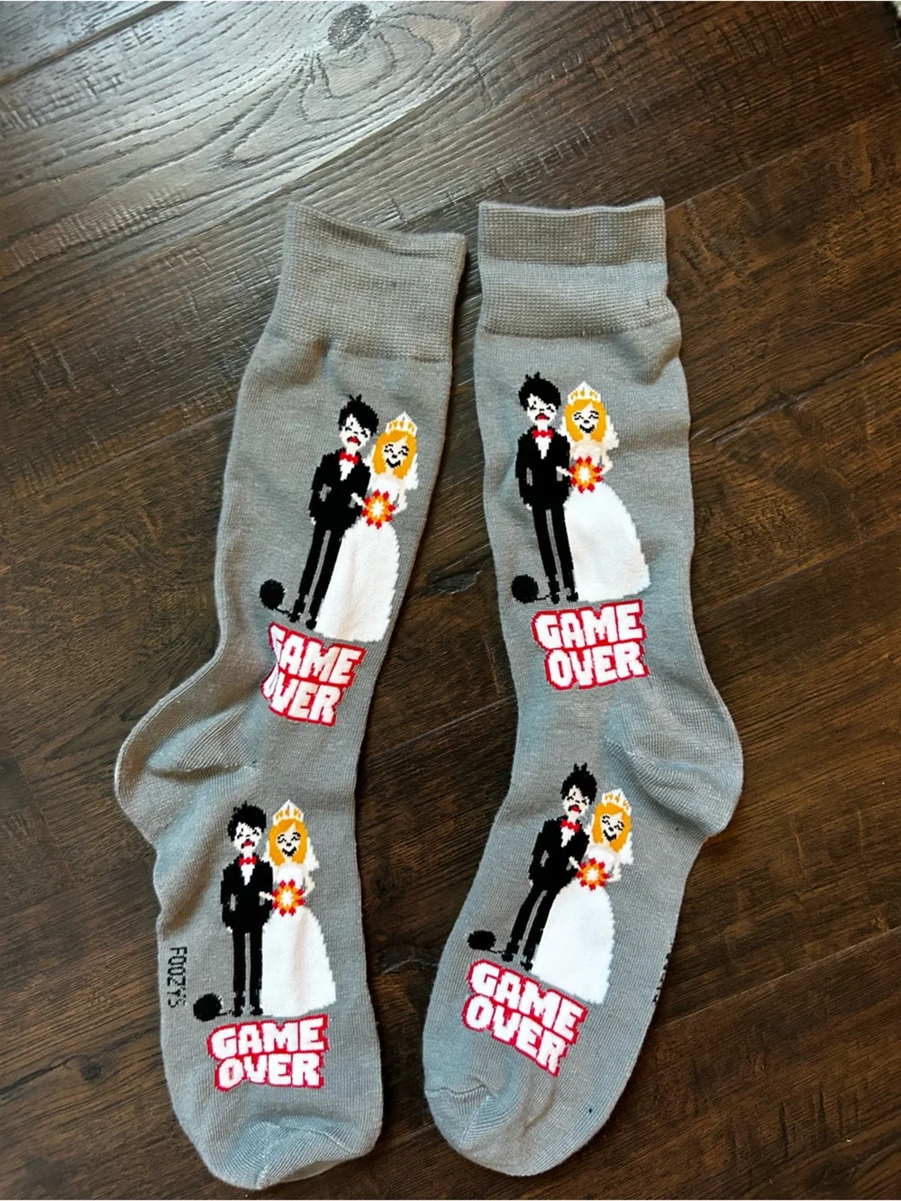Men’s wedding socks and tote bag